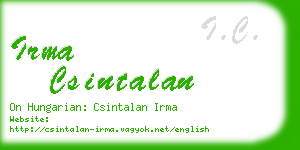 irma csintalan business card